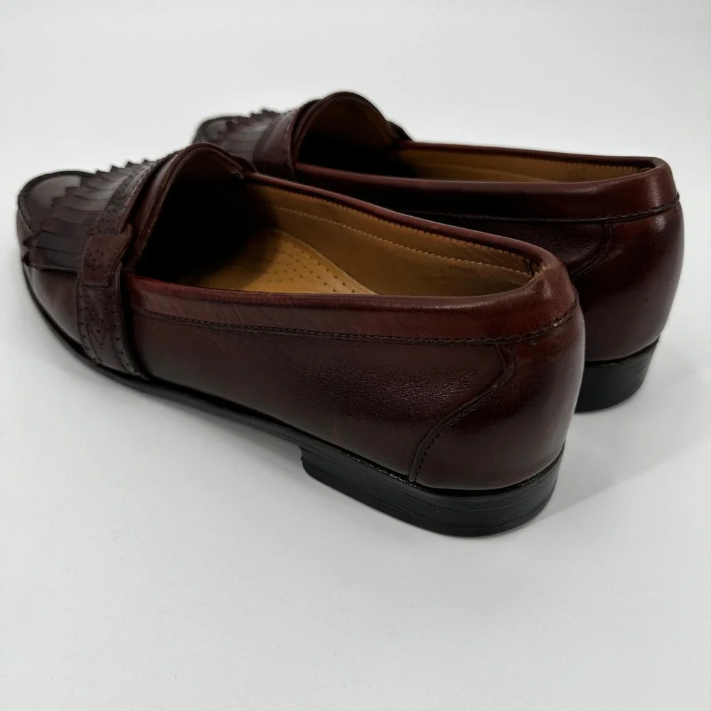 Allen Edmonds Classic Leather Tassel Loafers Dark Brown Mens Dress Shoes Slip On